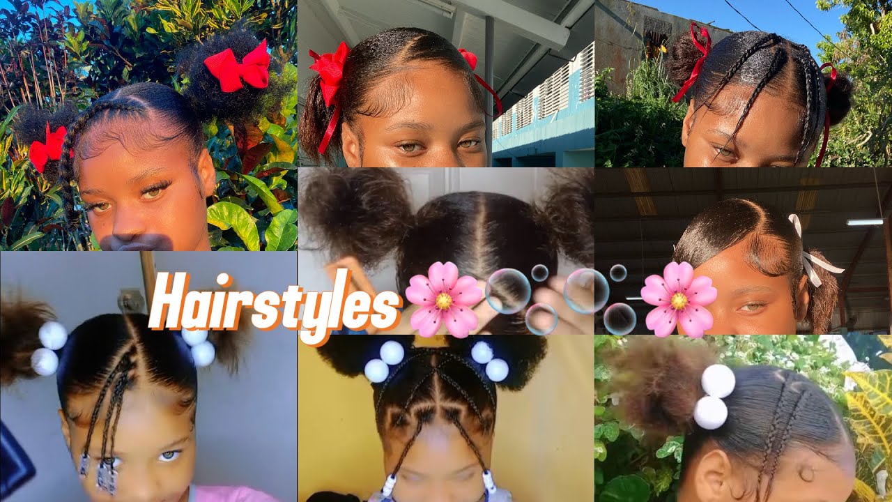 Hairstyles for natural hair and relaxed hair 🌸🎀/back to school hairstyles 🌸🌷🫧🎀