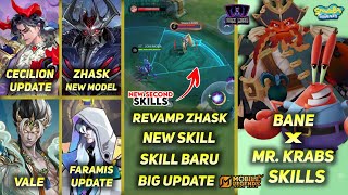 REVAMP ZHASK NEW SKILL, BANE X MR. KRABS SKILL, CECILION NEW SKIN, FARAMIS STARLIGHT - MLBB UPDATE REVAMP ZHASK NEW SKILL, BANE X MR. KRABS SKILL, CECILION NEW SKIN, FARAMIS STARLIGHT - MLBB UPDATE