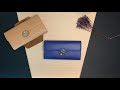 GUCCI 金屬雙G LOGO牛皮12卡雙鈔層零錢包扣式長夾 product youtube thumbnail