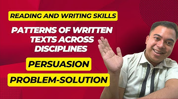 Patterns of Development in Writing | Part 4 | PROBLEM-SOLUTION and PERSUASION