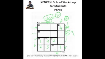 Kenken Puzzles for beginners 4x4 Add and Sub School Workshop Part 5
