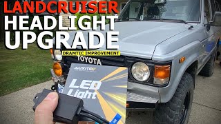 Landcruiser H4 LED Lighting // Halogen to LED Conversion using AUXITO bulbs by Mike Freda 1,070 views 9 months ago 6 minutes, 55 seconds
