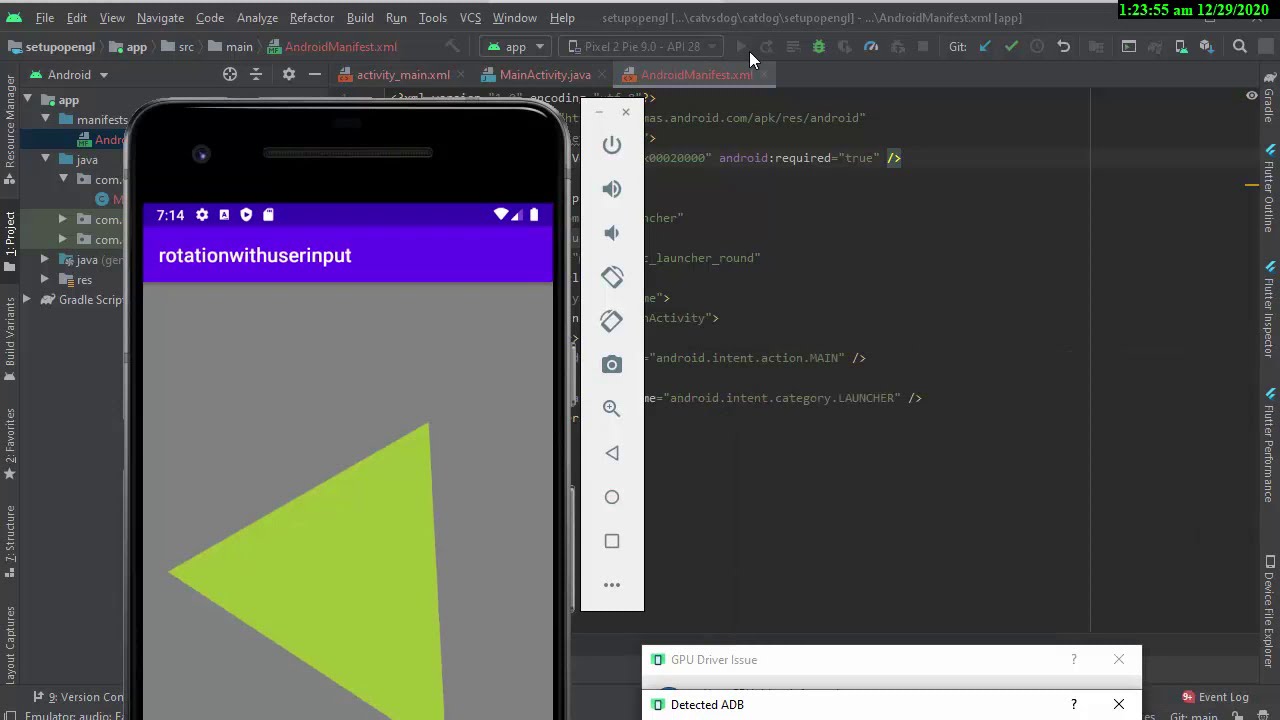 ANDROID STUDIO】 opengl setup - YouTube