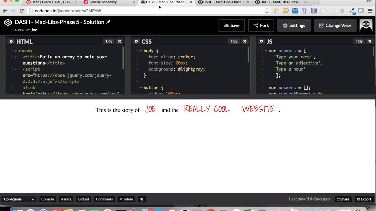 MadLibs Tutorial - Part 1 - YouTube