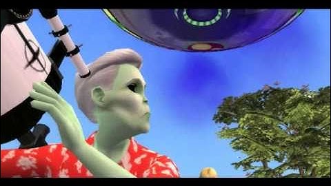 An alien get abducted by aliens! Sims 2
