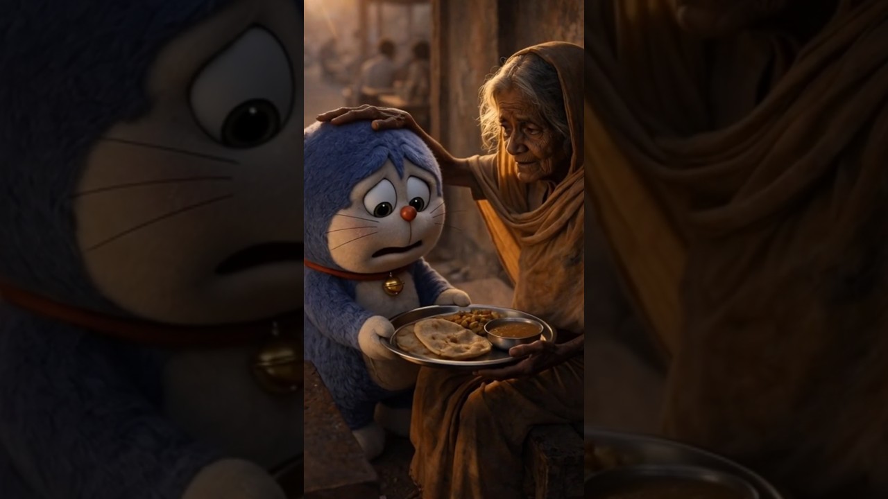 He Was Hungry, But He Still Gave His Food | Doraemon Emotional Story 