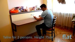 #projects FLAT - Horizontal Wall bed with table