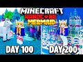 I Survived 200 Days as a MERMAID in Hardcore Minecraft.. Here&#39;s What Happened..