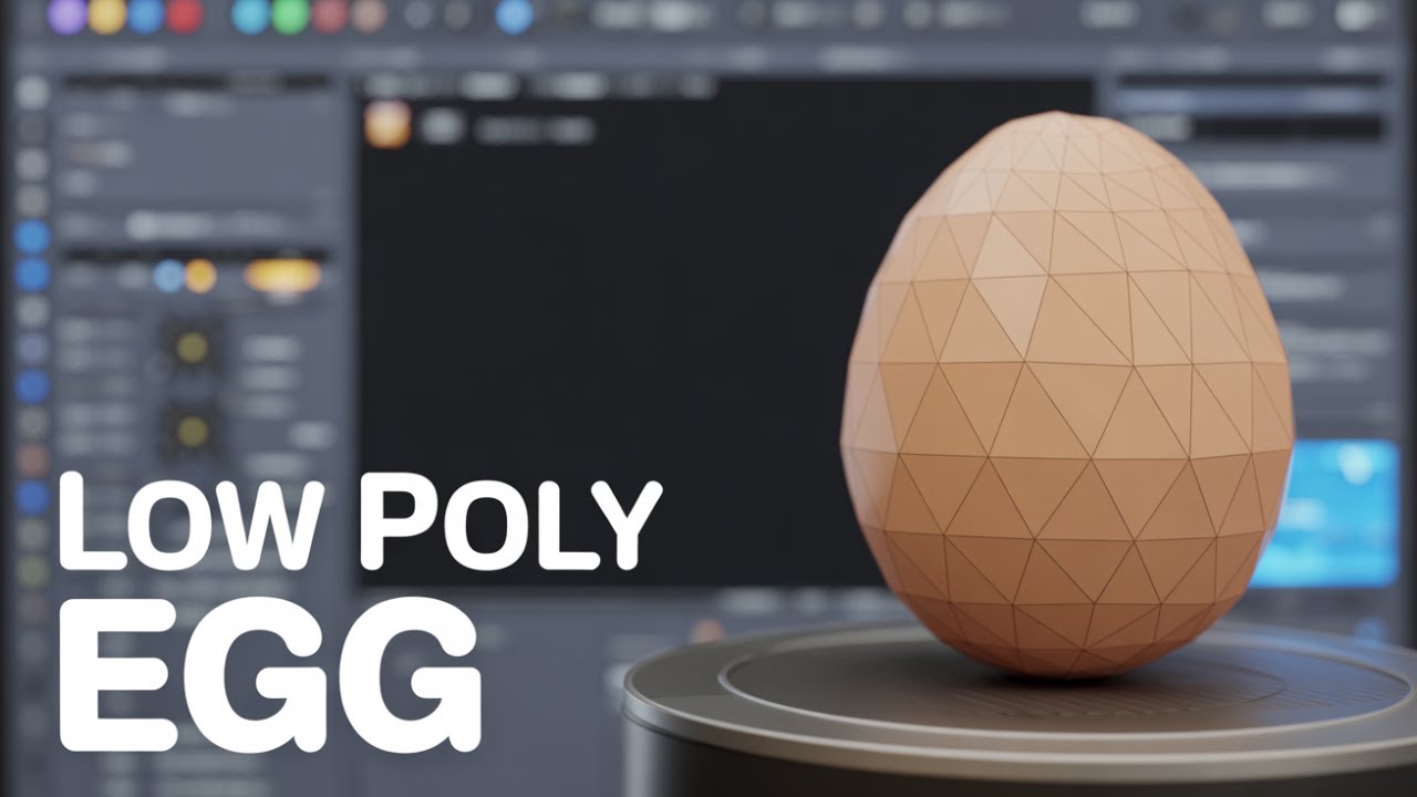 How To Make Low Poly Model in Zbrush - Egg base