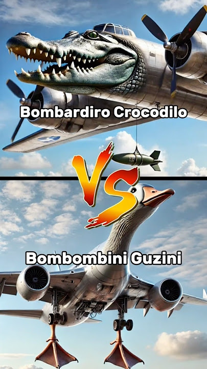 Bombardiro Crocodilo🐊 VS Bombombini Gusini 🦢 #brainrot #tralalerotralala #ai #hybrid