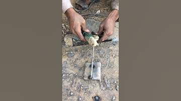 Two pieces of iron were welded together and then automatically welded#shorts #welding