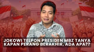 Jokowi Calls His Brother, President MBZ, to Ask About Syaiun-Syaiun Adi Prayitno's Political War