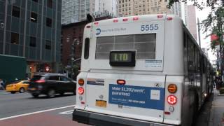 Mta New York City Bus 2003 New Flyer Industries Galaxy Articulated D60Hf 5555 On The M101 Limited