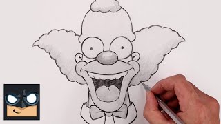 how to draw krusty the clown the simpsons