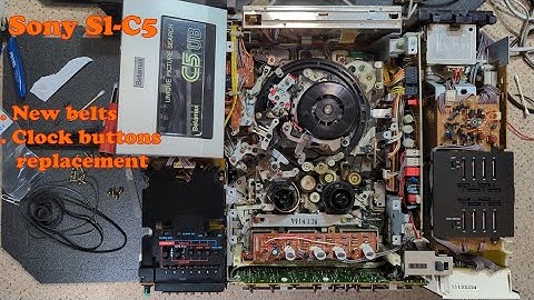 Sony Betamax SL-C5UB - Clock buttons replaced and belt change - PART 2