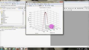 Projectile Motion MATLAB Function demonstration