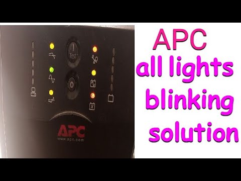 how to APC lights blinking fault YouTube