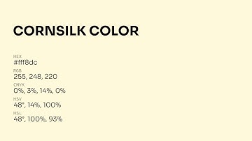What color is Cornsilk ? #fff8dc hex color - Yellow color - Warm color fff8dc