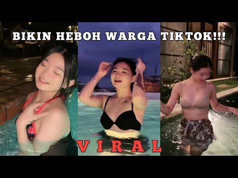 Kompilasi TikTok Eunicetjoaa Full Bikini Kolam Renang
