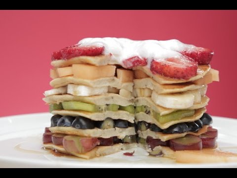 pancakes recipe banana How to Make Healthy Rainbow Pancakes For Breakfast
