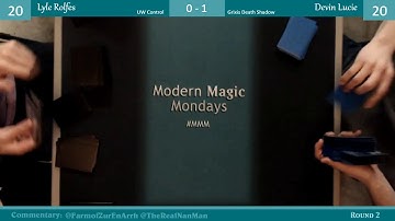 UW Control vs Grixis Death Shadow Round 2 Modern Magic Mondays 2/11