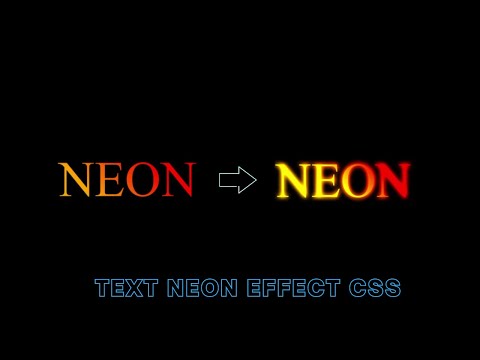 NEON TEXT Animation with CSS and Keyframes | Glowing Text Animation using CSS