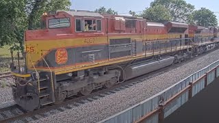 KCS 4007 EMD SD70ACe  " 742 axle Monster Dash Train "  Big Wave