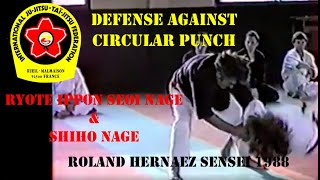 Nihon Tai-Jitsu: défense par projection contre coup de poing circulaire - Sensei Roland Hernaez 1988 screenshot 1