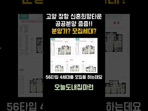 안전마진 2억!! 고양 장항 신혼희망타운 청약!! 분양가는 얼마?
