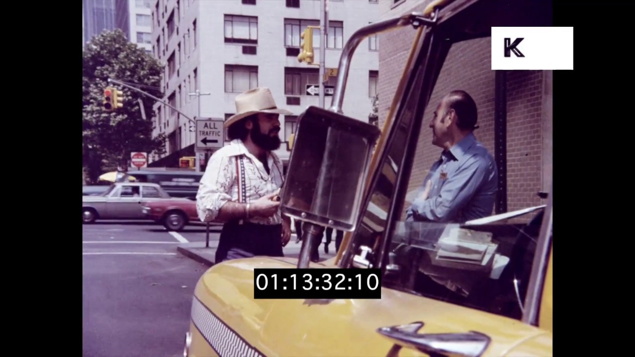 1970s English Man Chats to New York City Cab Driver, HD from 35mm