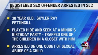 Sex offender arrested for touching minor inappropriately during game of hide-and-seek in Salt Lake C