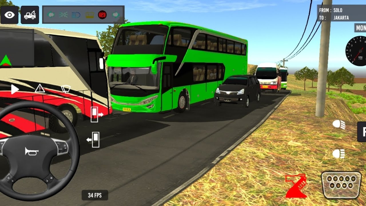 Euro Bus Driving Game Public Transportation 2024 Indonesia Bus Simulator New Android Gameplay part33