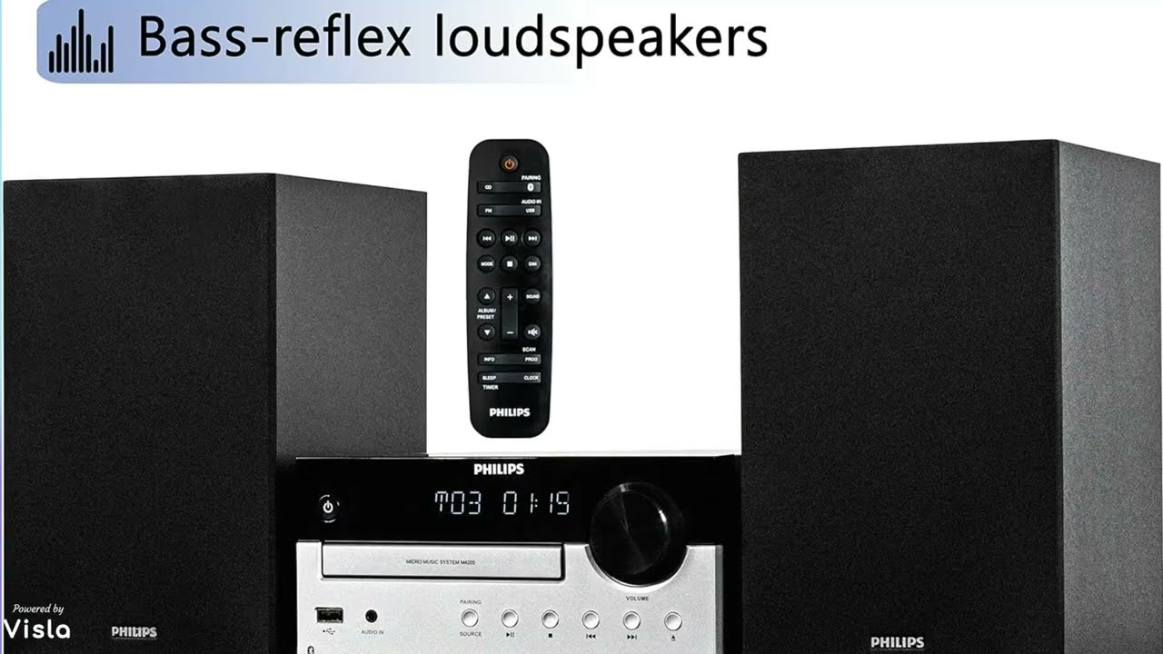 Philips Bluetooth Stereo System: Ultimate Home Audio with CD, USB & FM Radio