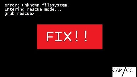 Error: Unknown Filesystem Entering rescue mode Fix!!!