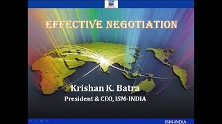 Effective Negotiation