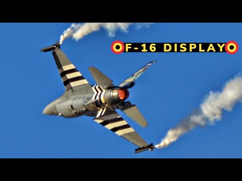 Belgian Airforce F-16 Demo Team | Airshow Display & Landing [4K] | AFW | Aerobatic Display