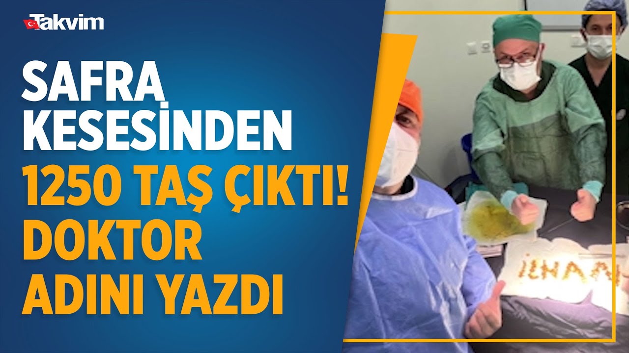 47 yaşındaki kadın hastanın safra kesesinden 1250 tane taş çıktı! Doktor taşlarla kendi adını yazdı