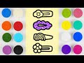 Sand painting hair clips for kids