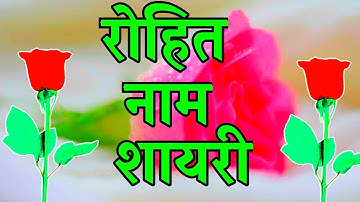 रोहित नेम हिंदी शायरी🌹Rohit latter Shayari video 🌹Rohit name Status