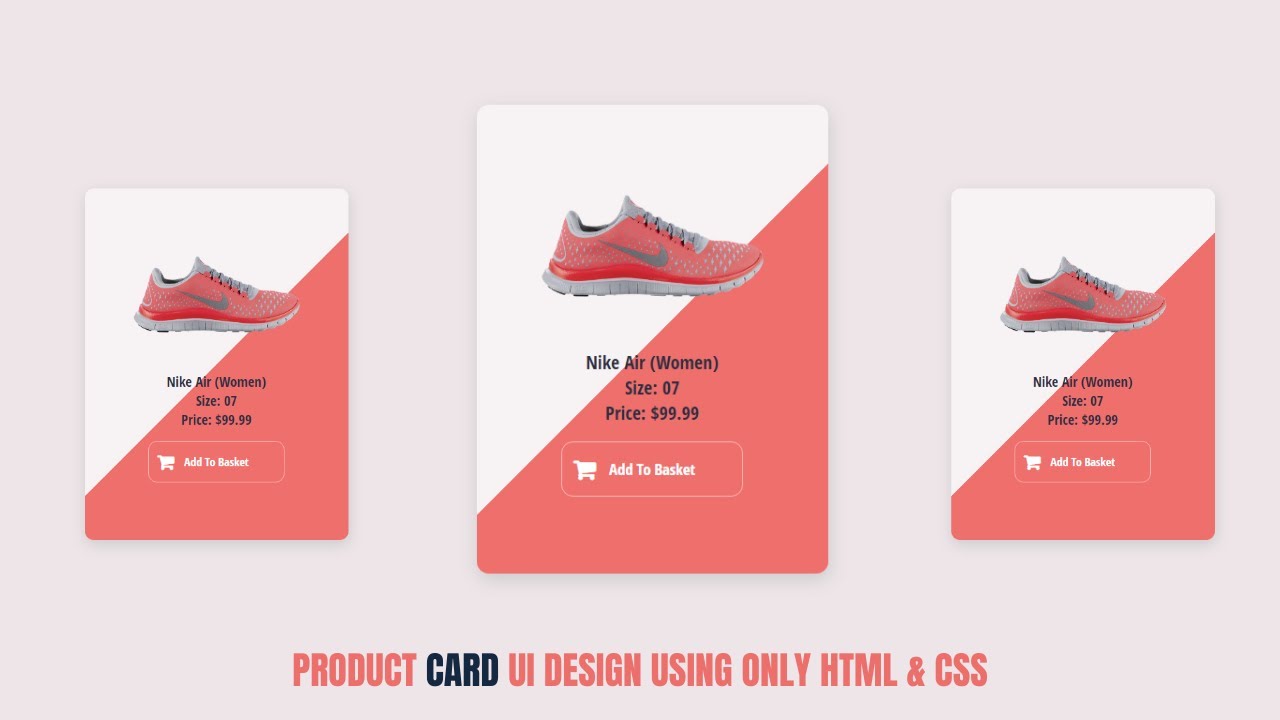 Elegant Ecommerce Product Card UI Design Using Only HTML & CSS | Css Card Design | Card Layout Css