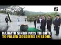 Raksha Mantri Rajnath Singh pays tribute to fallen soldiers at Seoul National Cemetery, South Korea