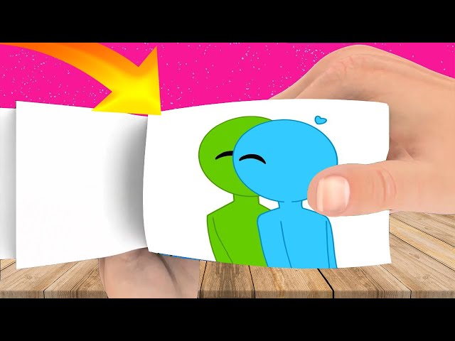 blue x green 💙💚 rainbow friends (Red flags) #shorts #animation #flip