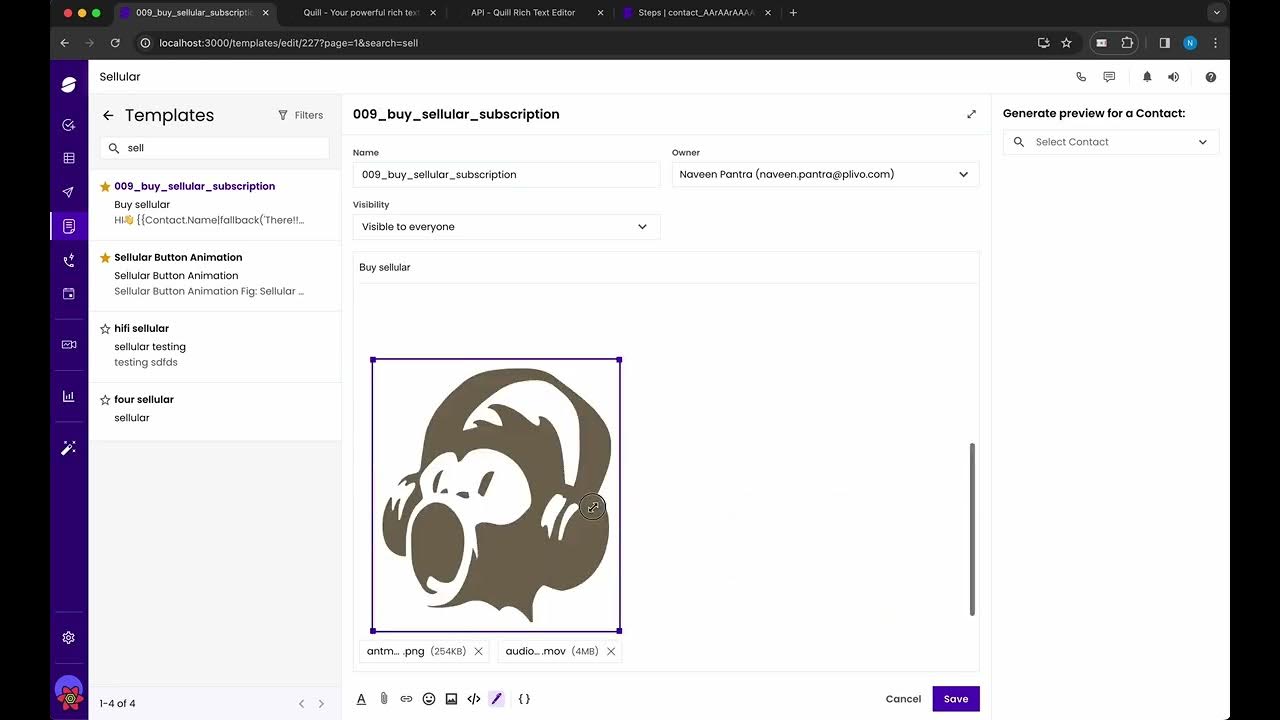 Email Editor | WYSIWYG | quill | ReactJS