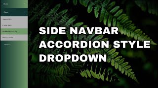 LEFT NAVIGATION BAR DROPDOWN USING HTML AND CSS | ACCORDION STYLE DROPDOWN USING CHECKBOX. News