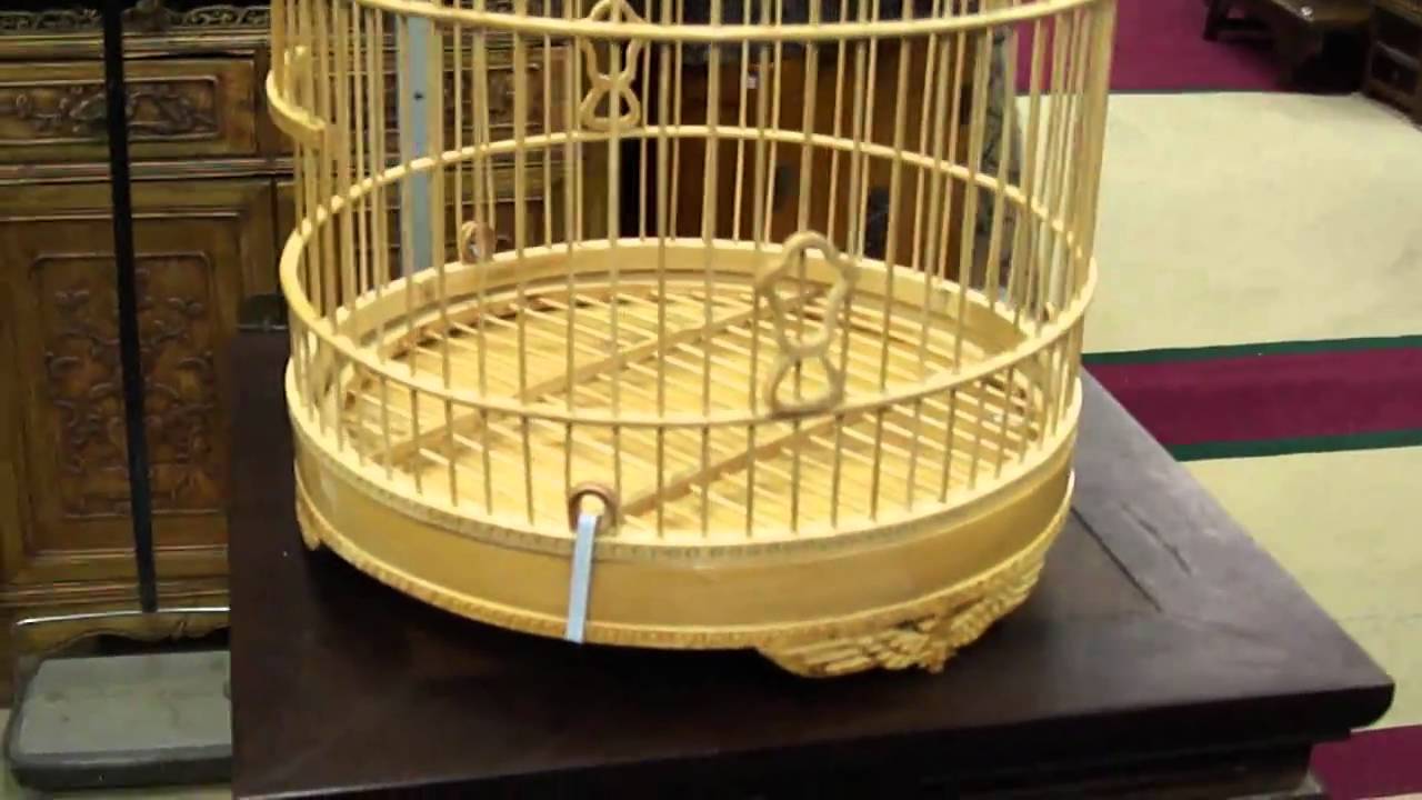 Oriental Chinese Bamboo Hand-made Birdcage s2177m