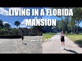 living in a florida mansion for 24 hours..Lake Louisa Chateau 54 Acre Gated Sports Themed Mansion