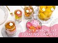 DIY Floral Mason Jar Candles | Makeful