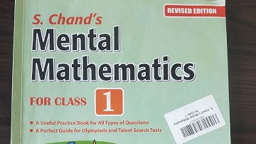 Mental math for class 1/s.chand