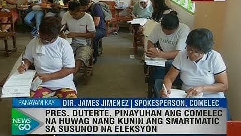 NTG: For the record: Dir. James Jimenez, Spokesperson, Comelec