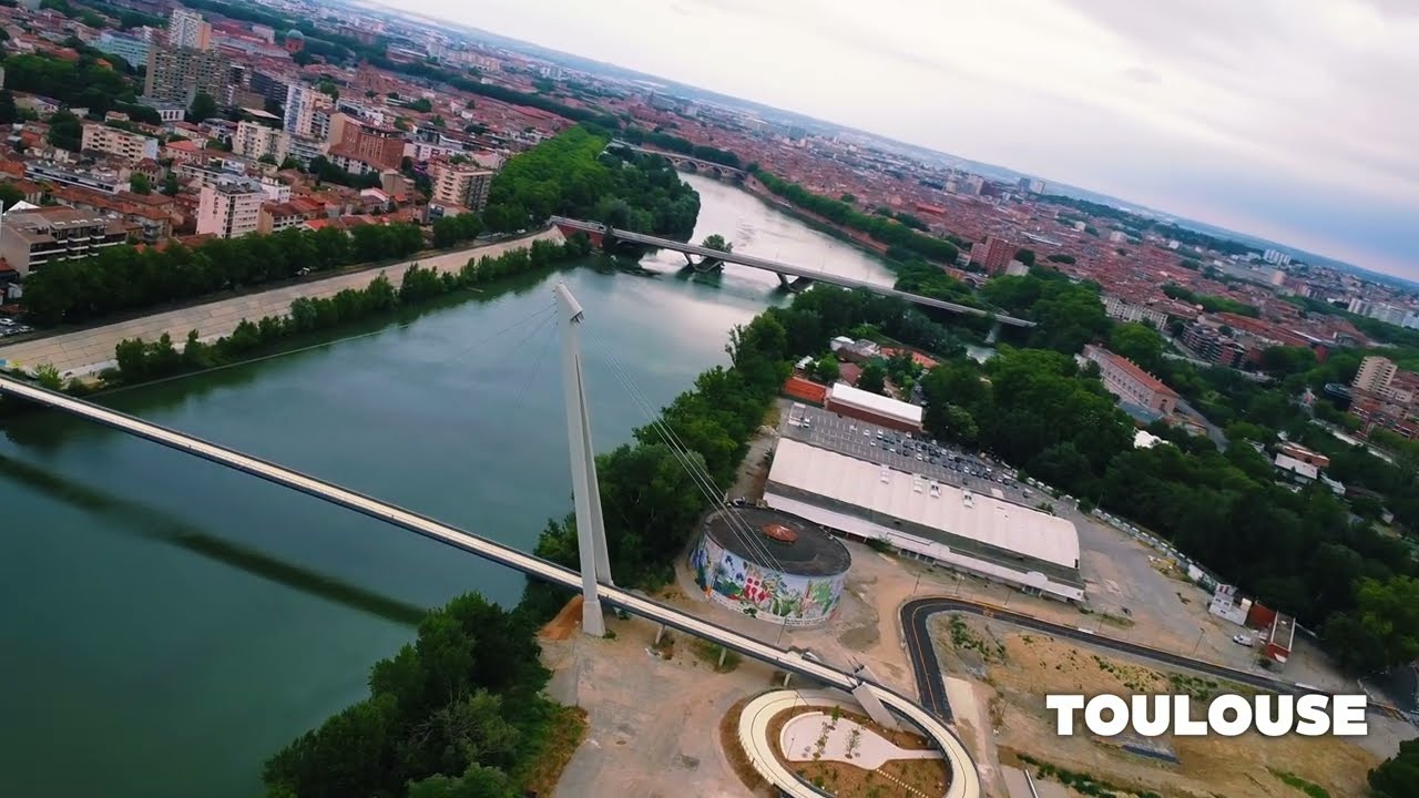 DJI Drone Flyover Toulouse New Bridge Revealed 